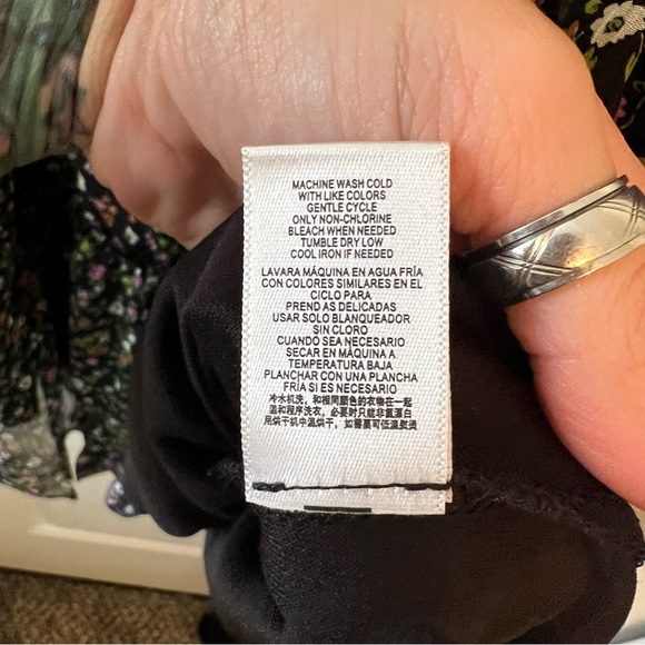 Sugarhigh Juniors Small Tiered Sheer Ditsy Floral Black Mini Dress Boho Prairie - Picture 9 of 14